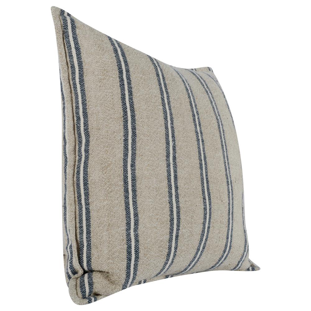 Demi 20" Square Throw Pillow in Natural Blue. Picture 2