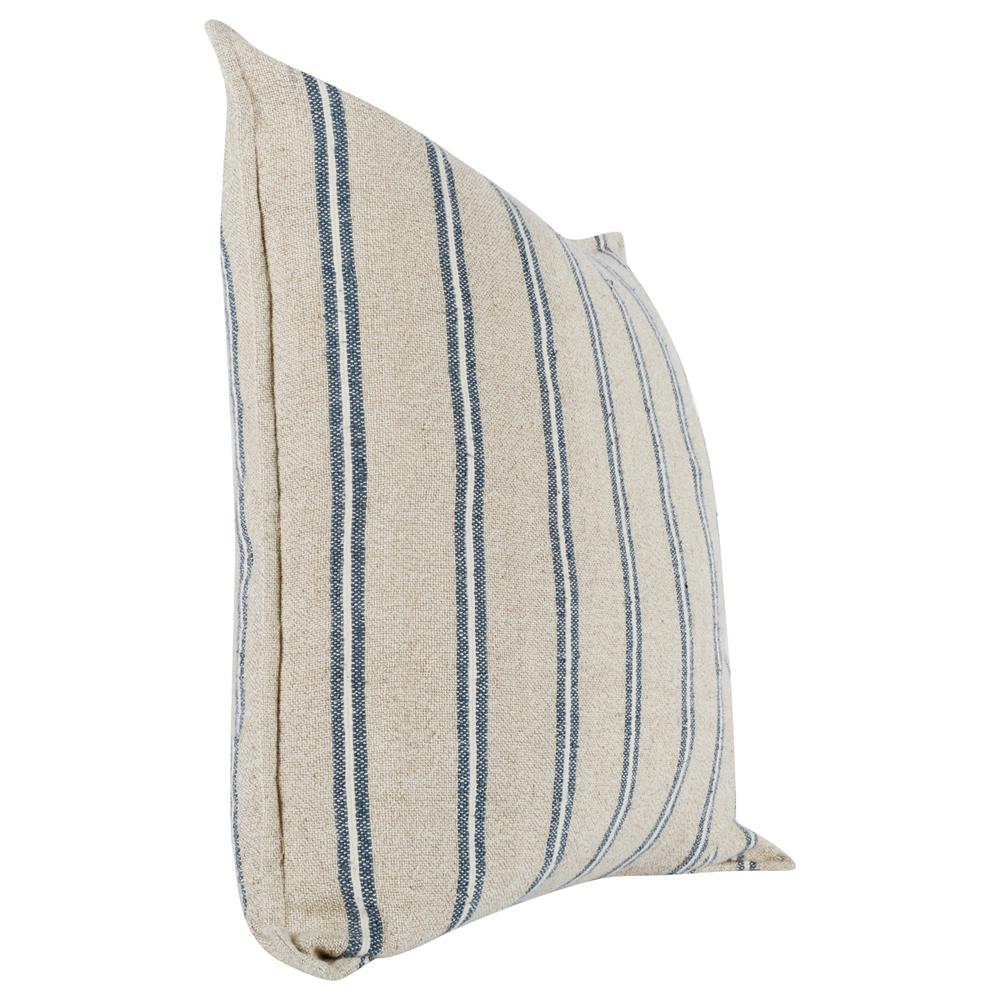 Demi 20" Rectangular Throw Pillow in Natural Blue. Picture 3