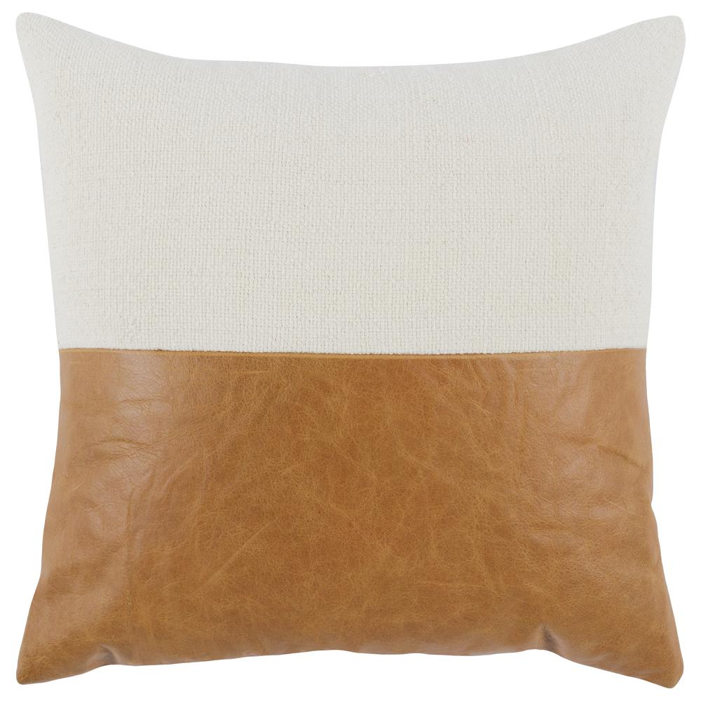 Yoli 20" Square Throw Pillow, Chestnut Ivory. The main picture.