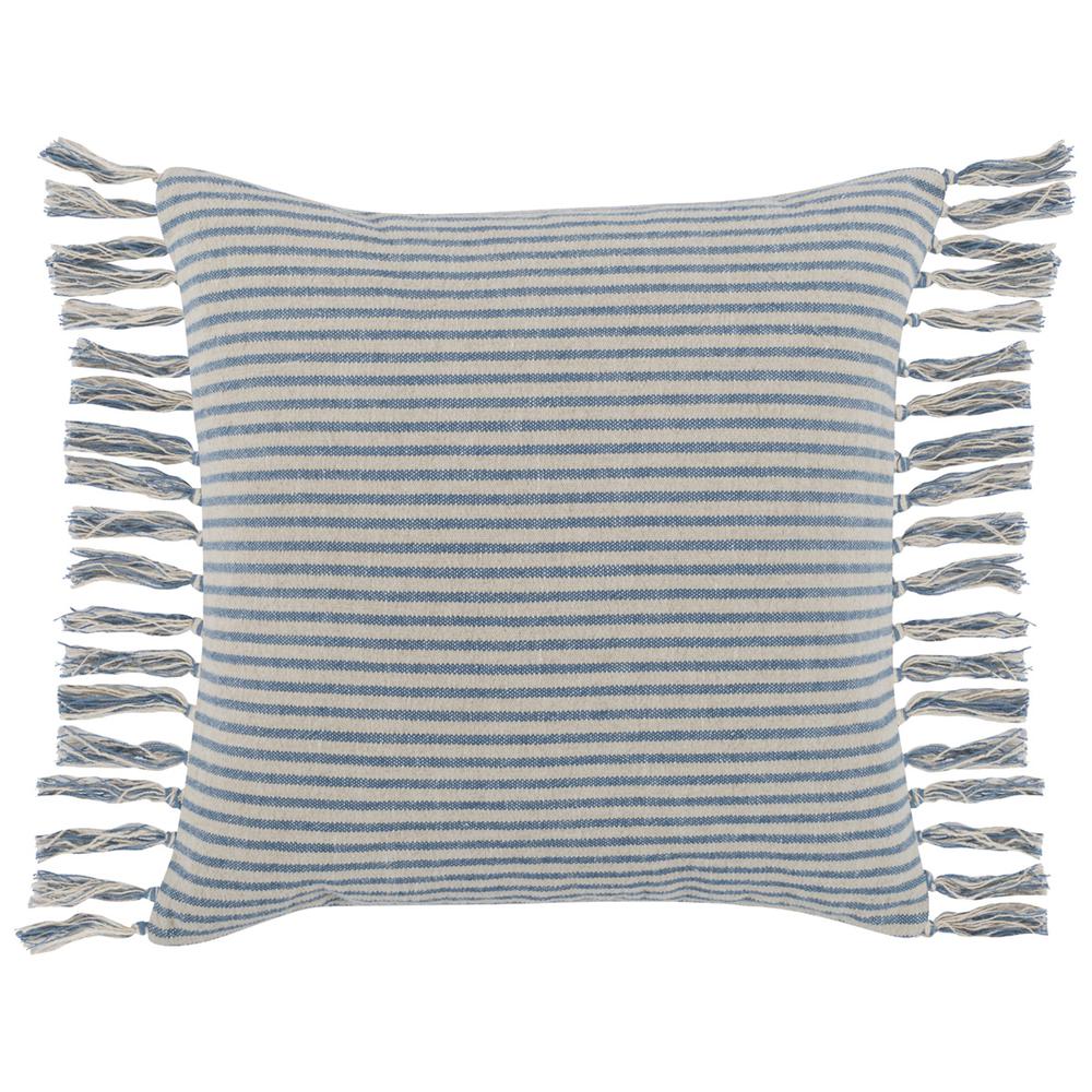 Benny 20" Square Throw Pillow, Blue Natural. Picture 1