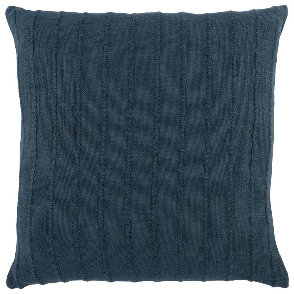 Hendri 22" Square Throw Pillow, Dark Blue. Picture 1