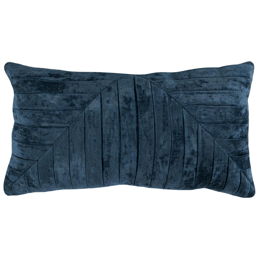 Laurant 14"x 26" Velvet Throw Pillow in Blue by Kosas Home. Picture 1