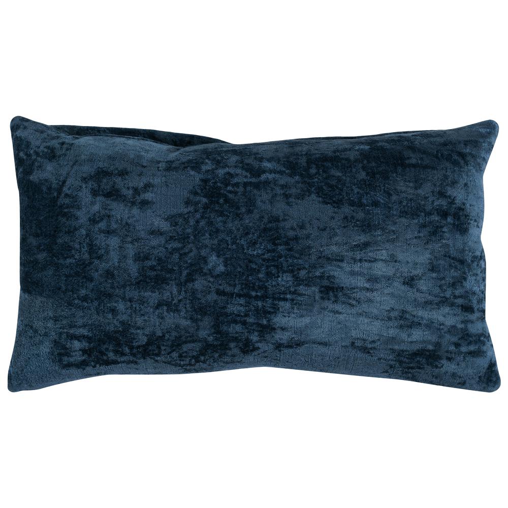 Laurant 14"x 26" Velvet Throw Pillow in Blue by Kosas Home. Picture 3