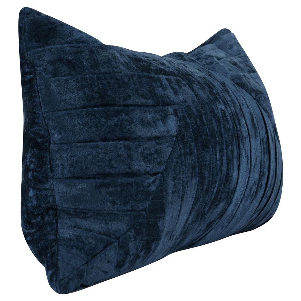 Laurant 14"x 26" Velvet Throw Pillow in Blue by Kosas Home. Picture 4
