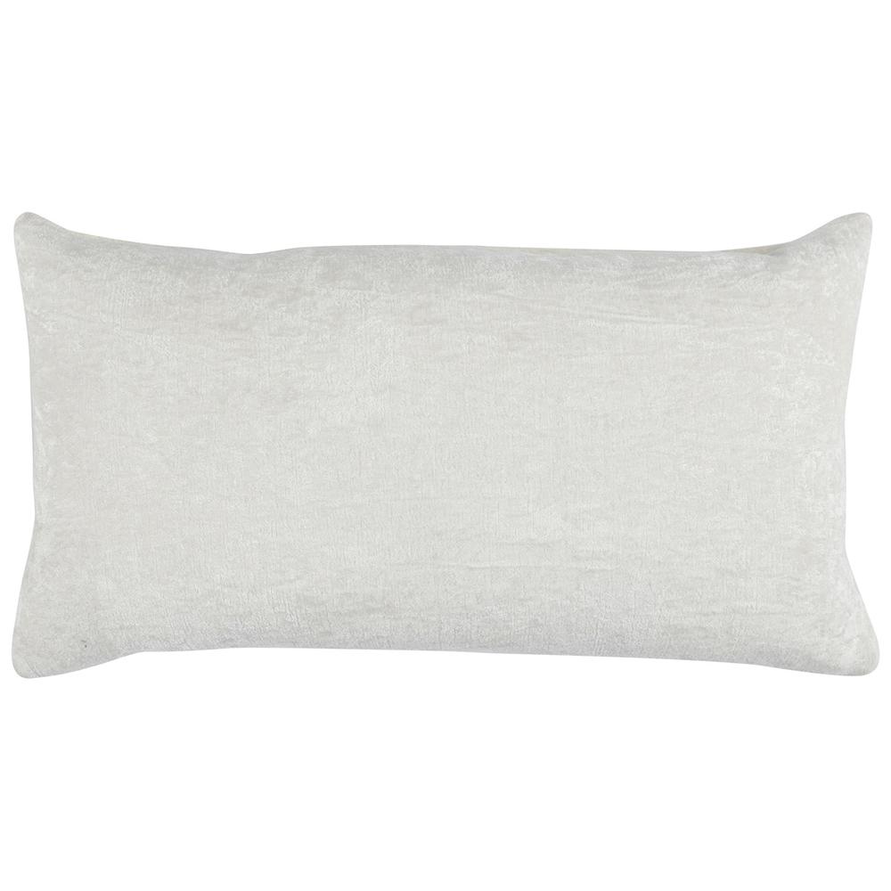 Laurant 14"x 26" Velvet Throw Pillow in Ivory by Kosas Home. Picture 2