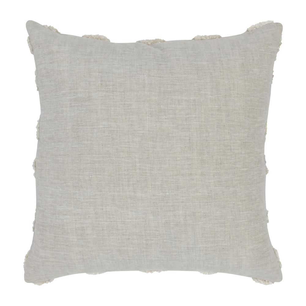 Evangeline 100% Linen 22"Throw Pillow in Natural by Kosas Home. Picture 4