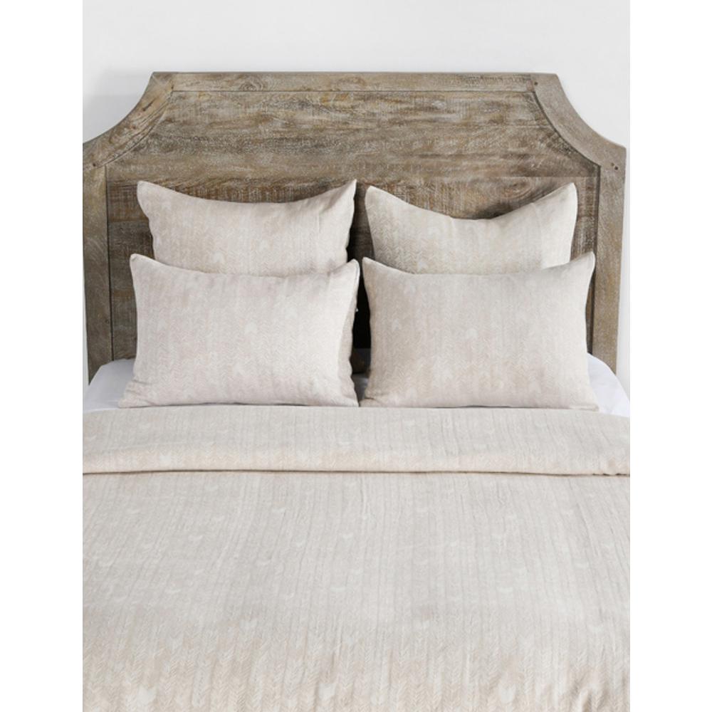 Lana 100% Cotton Embroidered Natural King Duvet by Kosas Home. Picture 3