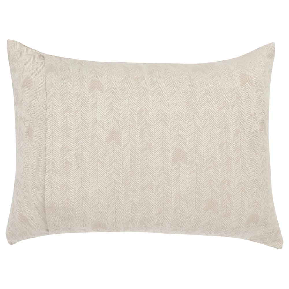 Lana 100% Cotton Embroidered Natural Standard Sham by Kosas Home. Picture 1