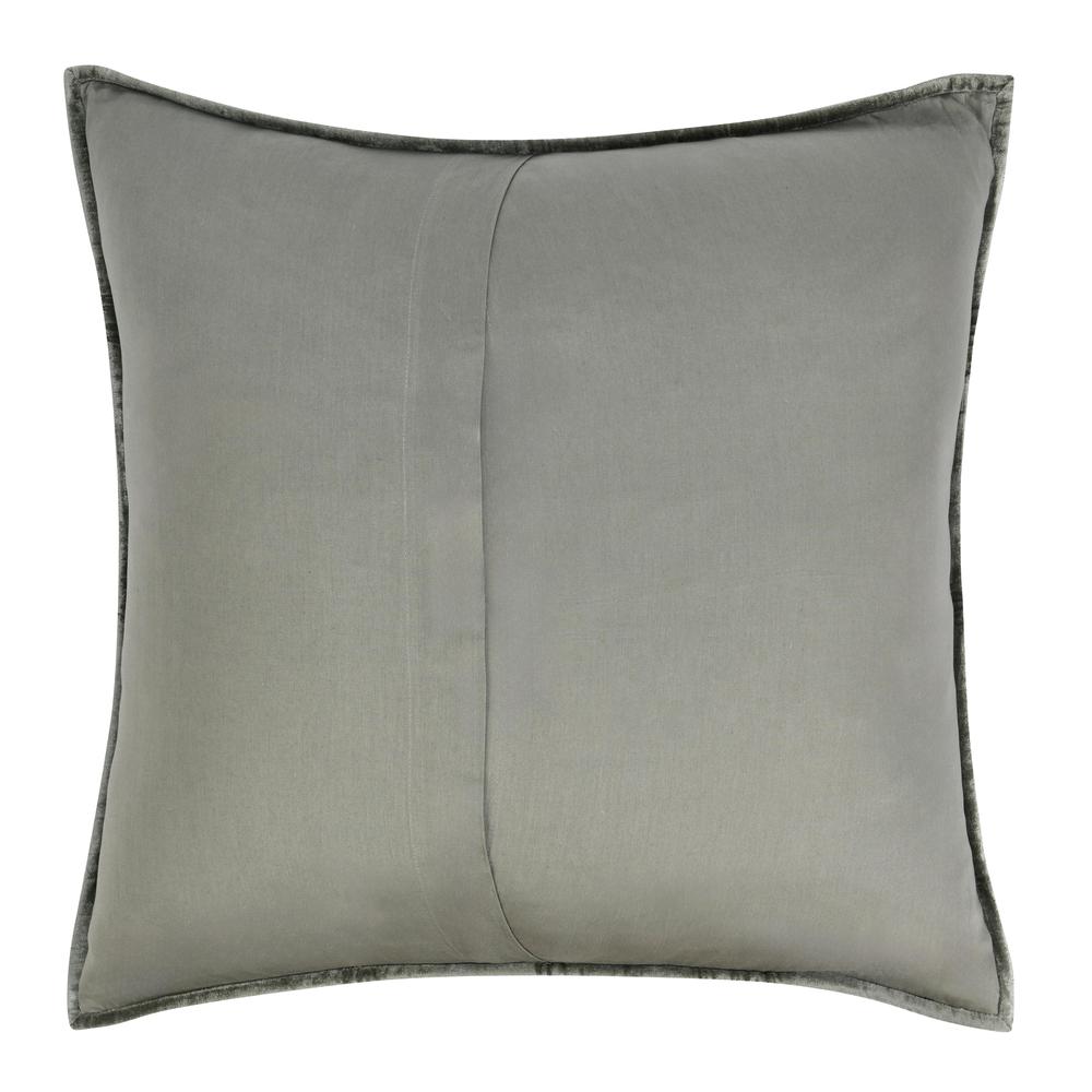 Dimitry 100% Rayon Velvet Sage Green Euro Sham by Kosas Home. Picture 2