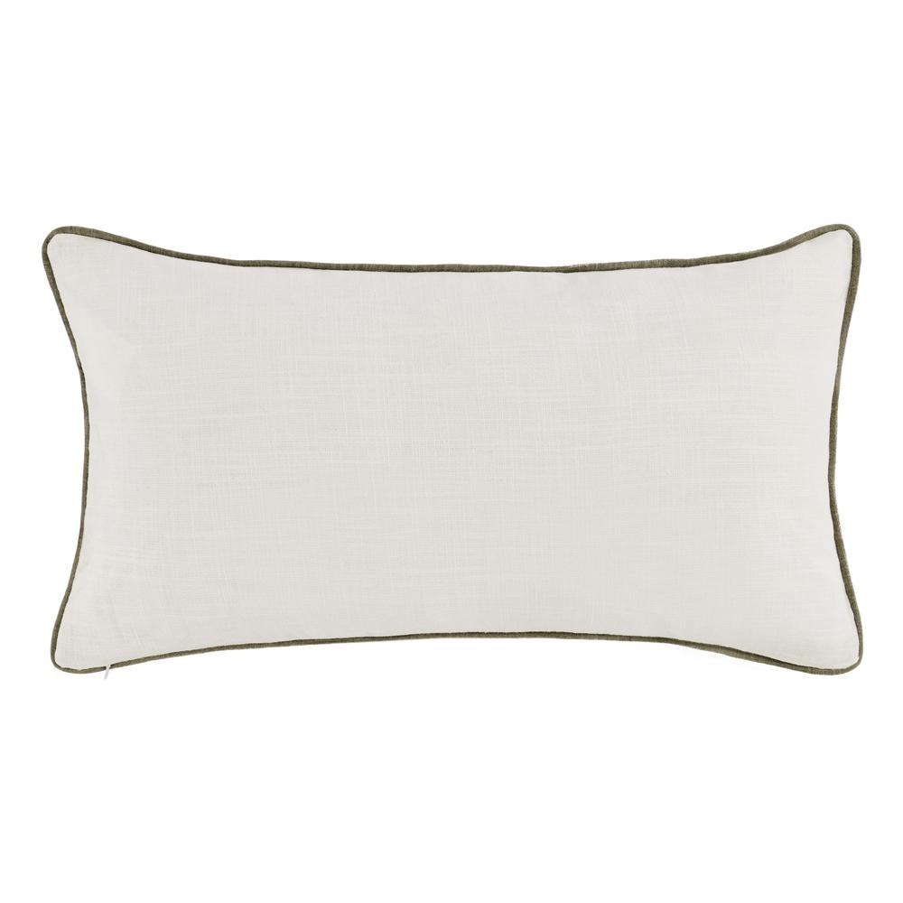 Ambrose 14"x26" Linen Blend Throw Pillow, Ivory. Picture 4