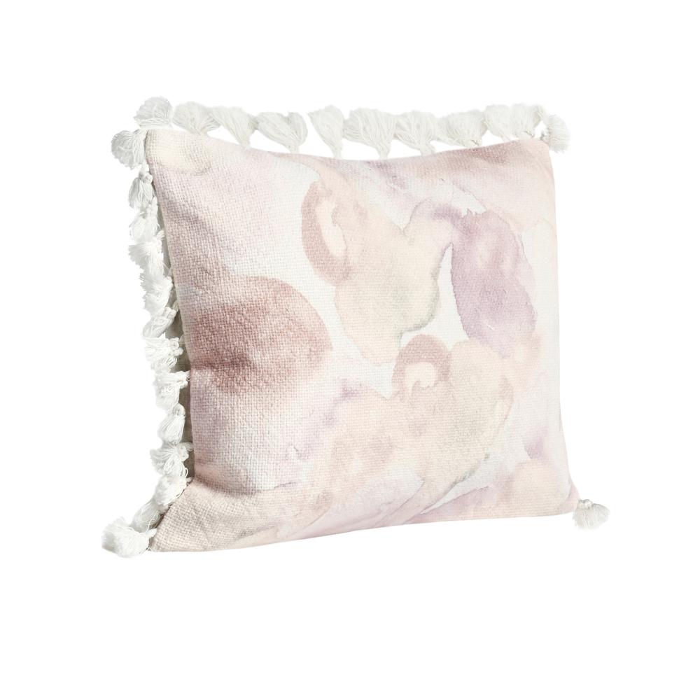 Lily 14"x20" Cotton Linen Blend Throw Pillow, Pink. Picture 2