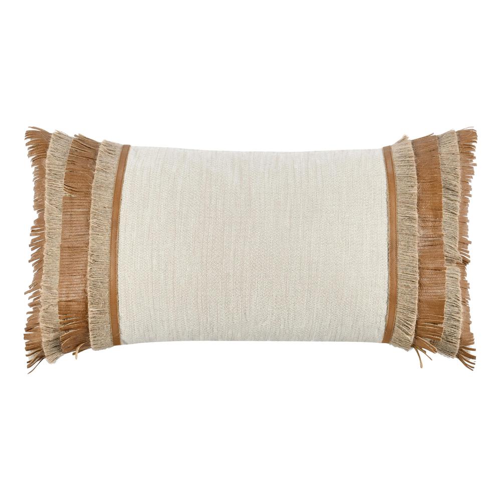 Pottery 14"x26" Cotton Fabric Throw Pillow, Chestnut/Natural. Picture 1