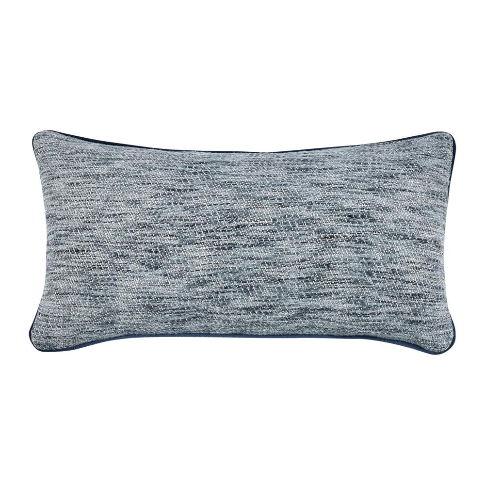 Sharma 26" Cotton Blend Throw Pillow, Blue. Picture 1