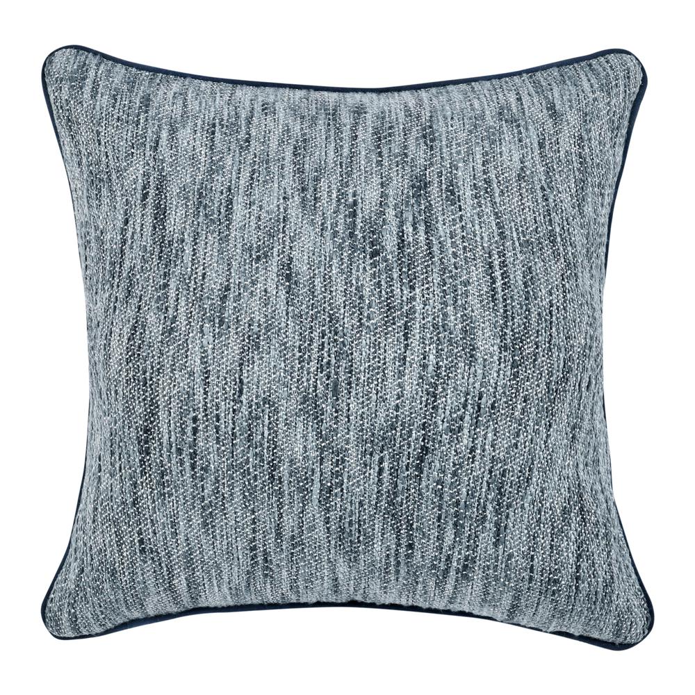 Sharma 22" Cotton Blend Throw Pillow, Blue. Picture 1
