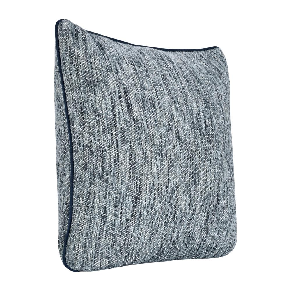Sharma 22" Cotton Blend Throw Pillow, Blue. Picture 2