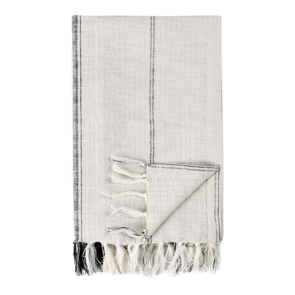 TC Ria Ivory/Gray Throw Blanket 50"x70". Picture 2