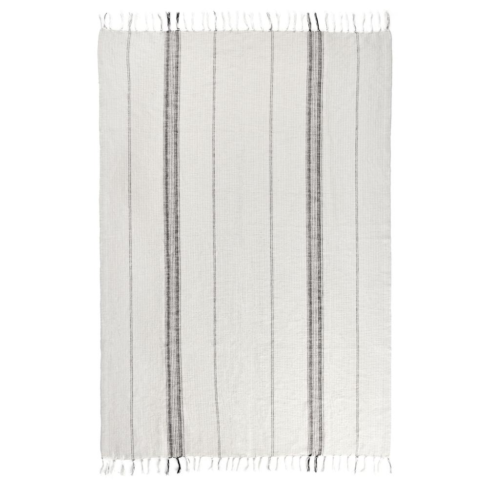 TC Ria Ivory/Gray Throw Blanket 50"x70". Picture 3
