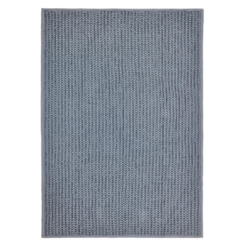 Colorman Belgian Linen Blend Marina Blue Throw Blanket Blanket. Picture 3
