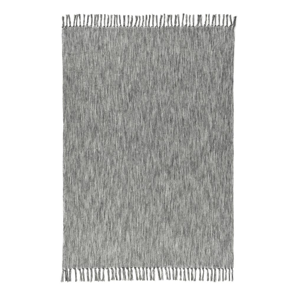 TC Sharma Cotton Blend 50"x70" Gray Throw Blanket Blanket. Picture 4
