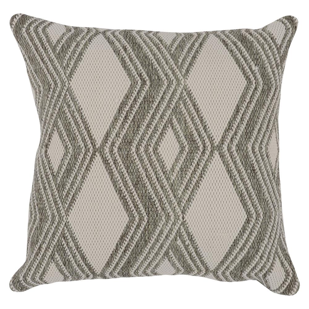 Nixie 22" Outdoor Throw Pillow in Gray. Picture 1