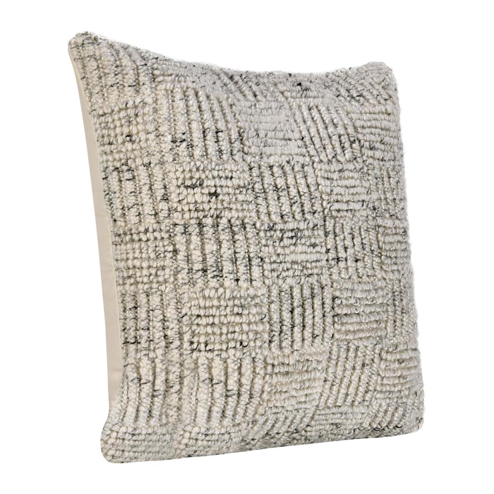 Shades 22" Recycled Fabric Throw Pillow, Ivory. Picture 4
