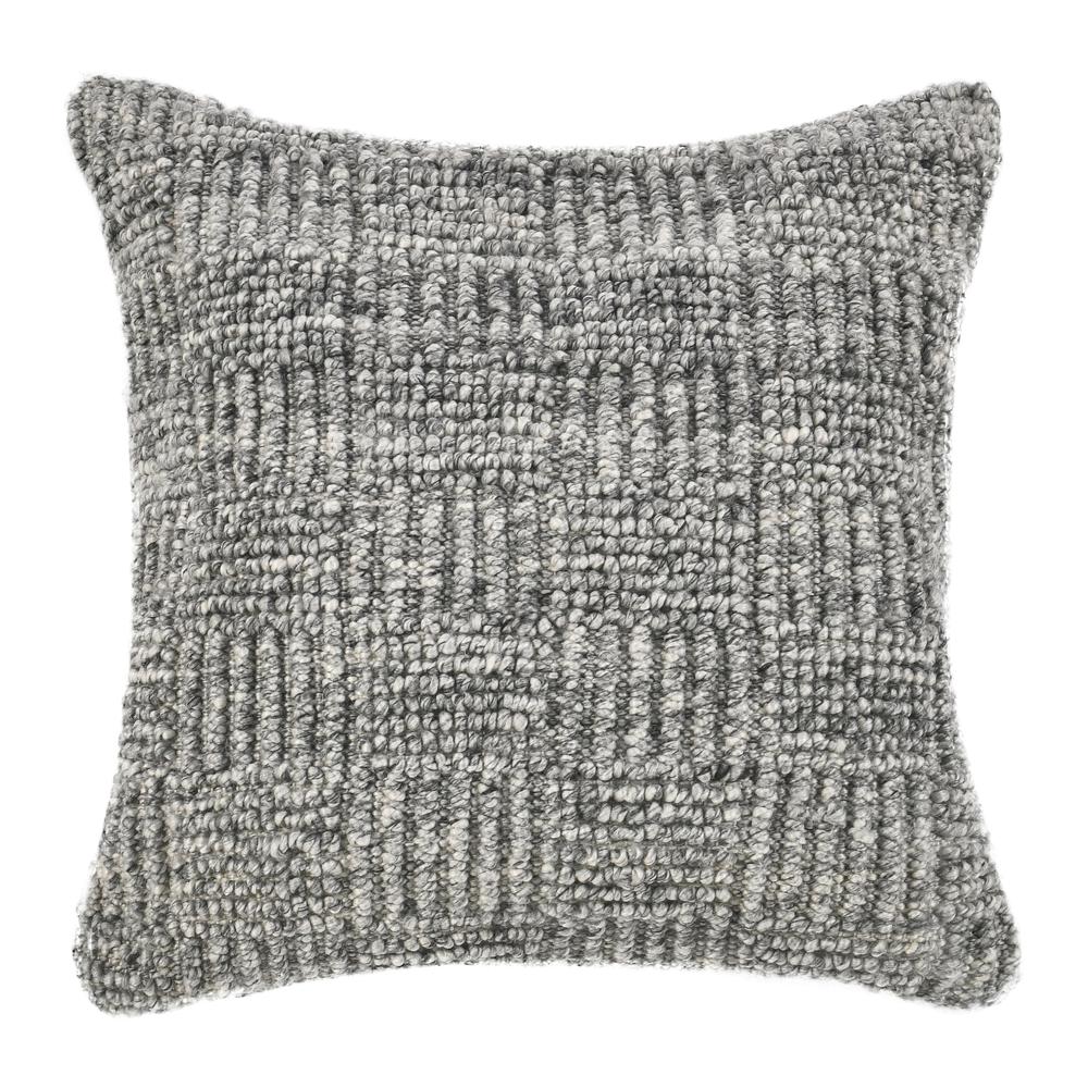 Shades 22" Recycled Fabric Throw Pillow, Gray. Picture 1