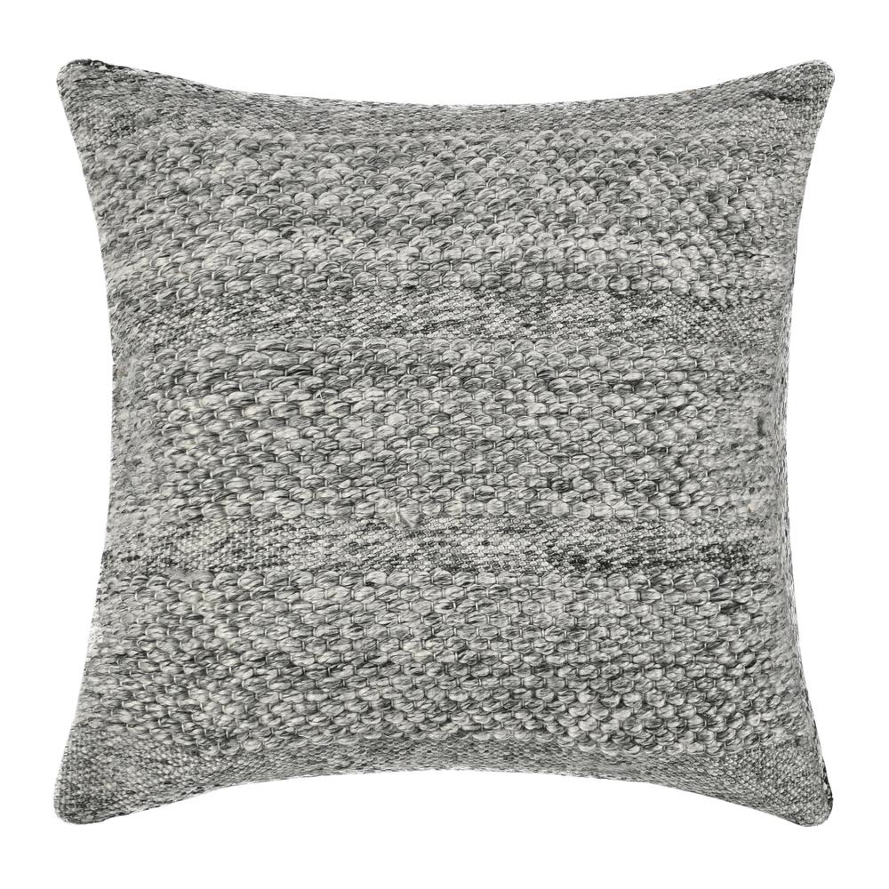 Ford 24" Recycled Fabric Throw Pillow, Gray. Picture 1