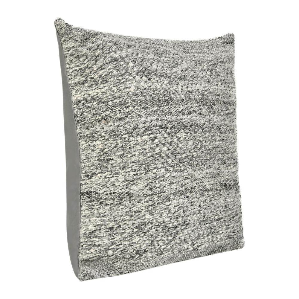 Ford 24" Recycled Fabric Throw Pillow, Gray. Picture 4