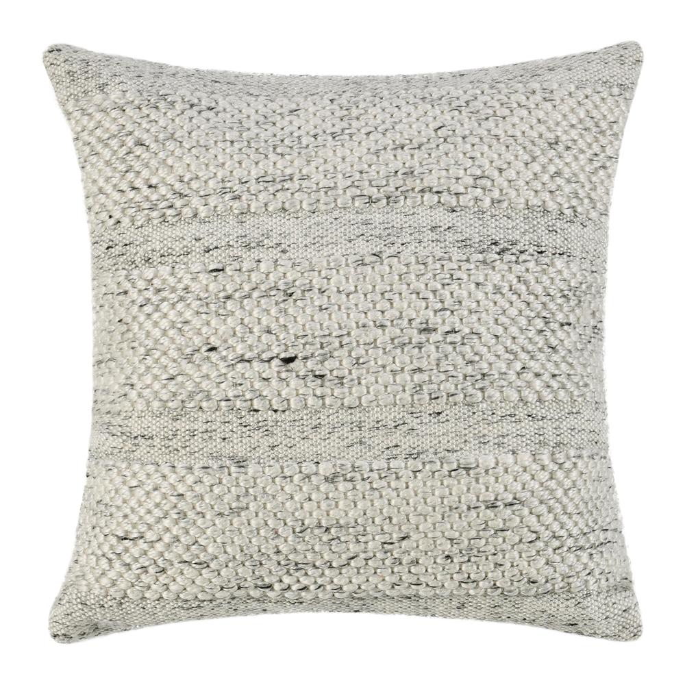 Ford 24" Recycled Fabric Throw Pillow, Ivory. Picture 1