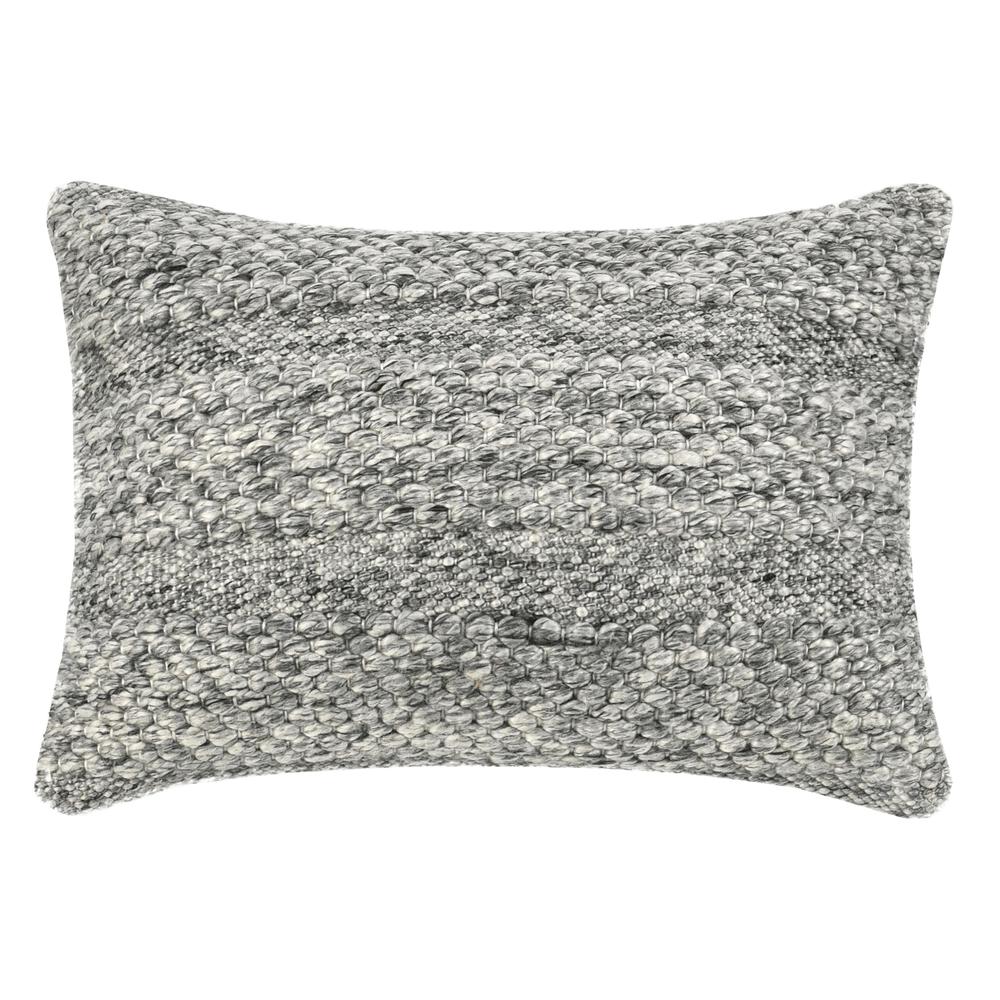 Ford 14"x20" Recycled Fabric Throw Pillow, Gray. Picture 1