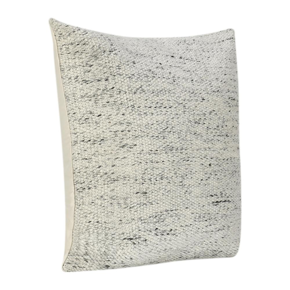 Stella 26" Recycled Fabric Throw Pillow, Ivory. Picture 4