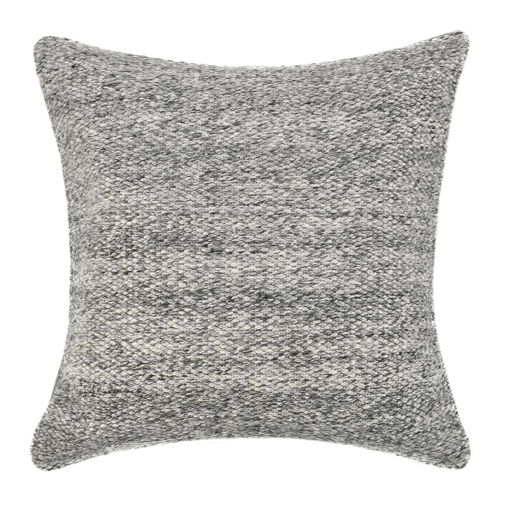 Stella 26" Recycled Fabric Throw Pillow, Gray. Picture 1