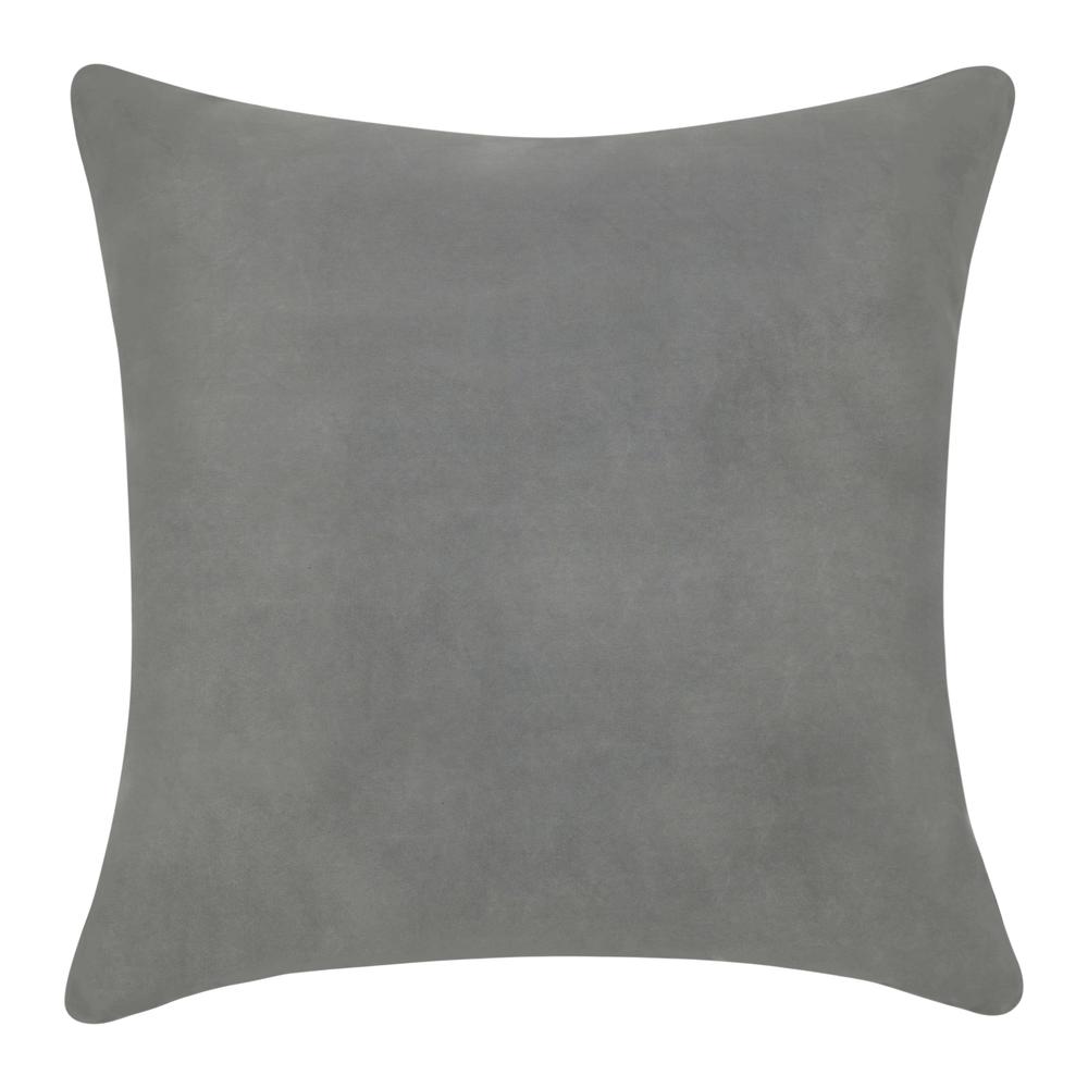 Stella 26" Recycled Fabric Throw Pillow, Gray. Picture 2