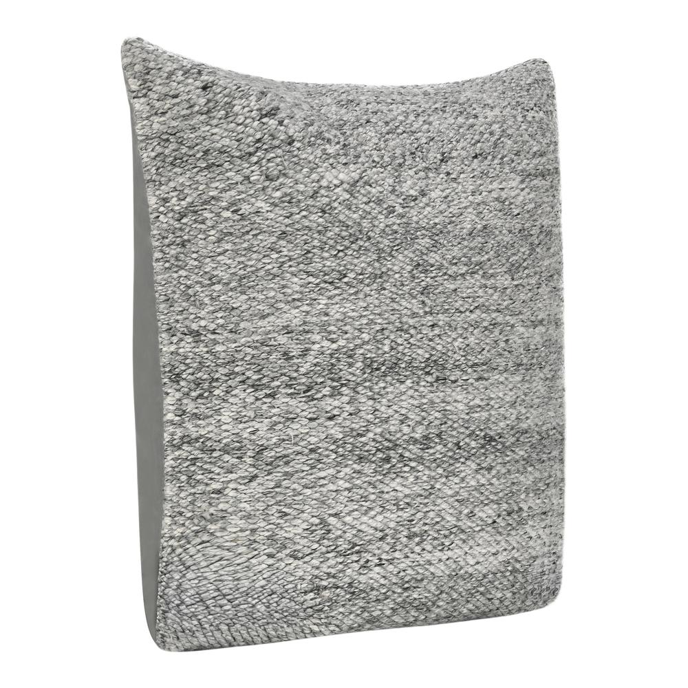Stella 26" Recycled Fabric Throw Pillow, Gray. Picture 4