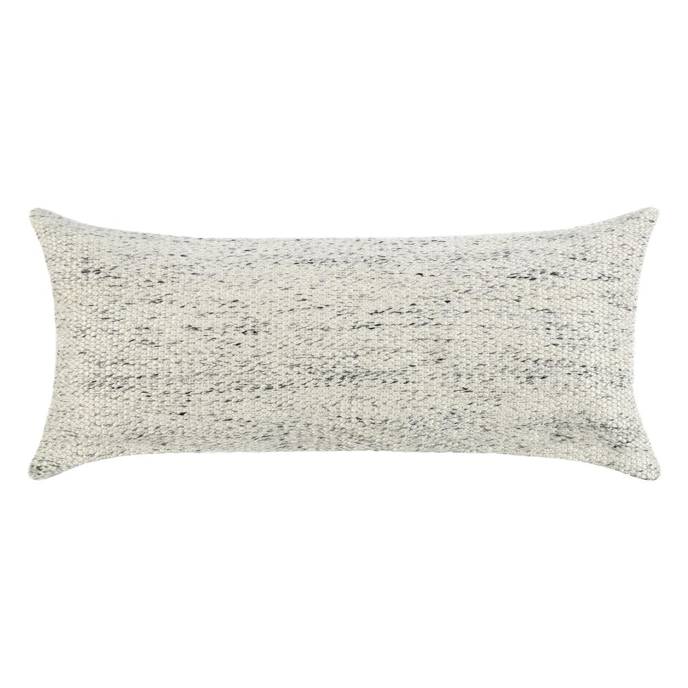 Stella 16"x36" Recycled Fabric Throw Pillow, Ivory. Picture 1