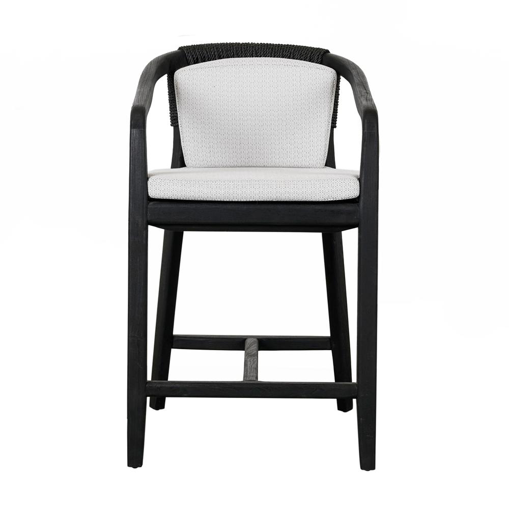 Dawn Outdoor Counter Stool in Black. Picture 2