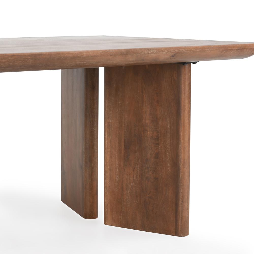 Selena 84" Mango Wood Dining Table in  Umber. Picture 5
