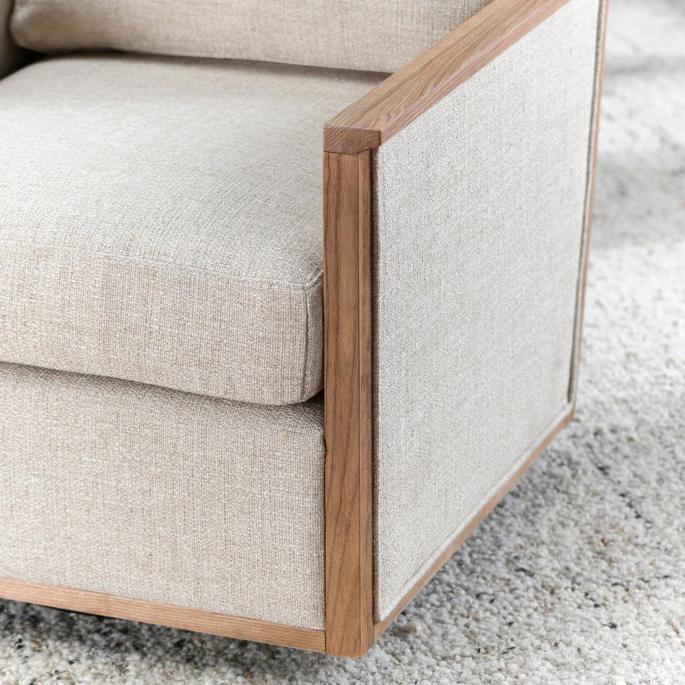 Norman Swivel Accent Chair in Natural. Picture 8