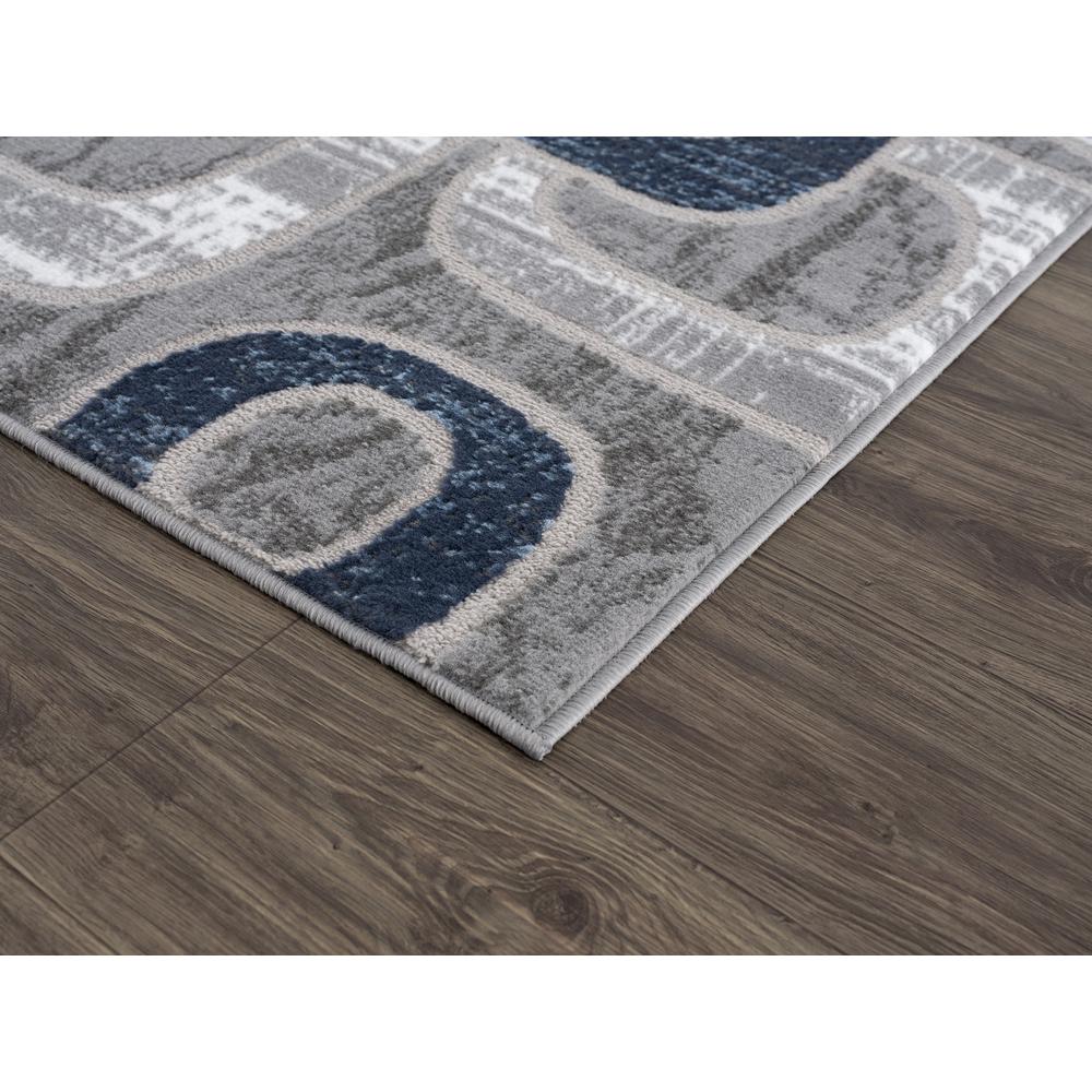 L'Baiet Emberly Blue Geometric 4 ft. x 6 ft. Area Rug. Picture 4