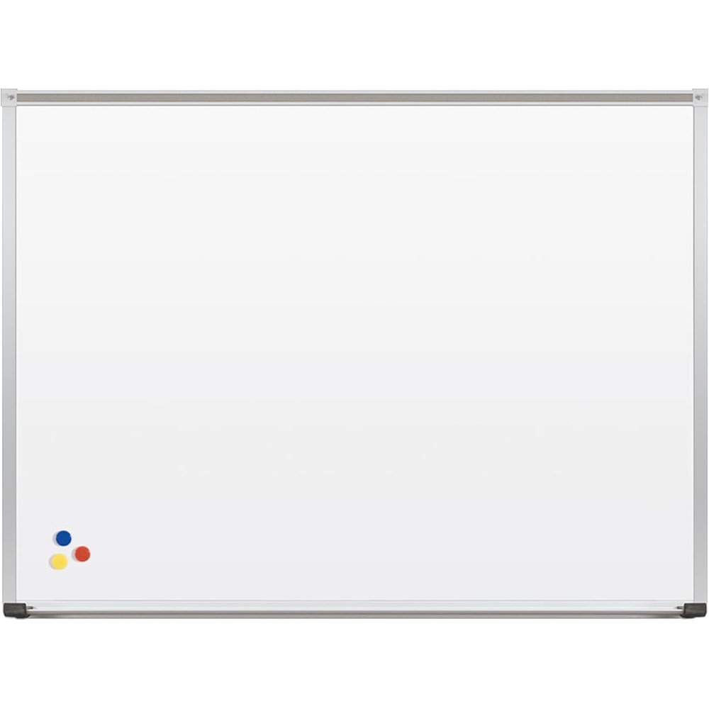 Markerboard -12ftWx48"H- White Porcelain Steel Surface - Anodized Aluminum Frame. Picture 1