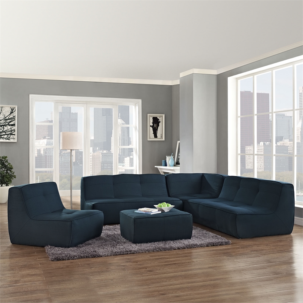 Align 5 Piece Upholstered Sectional Sofa Set. Picture 7