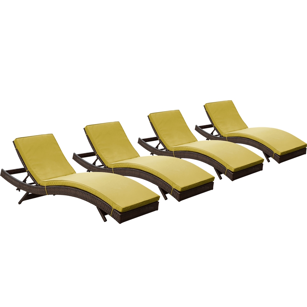 Peer Chaise Outdoor Patio Set of 4. The main picture.