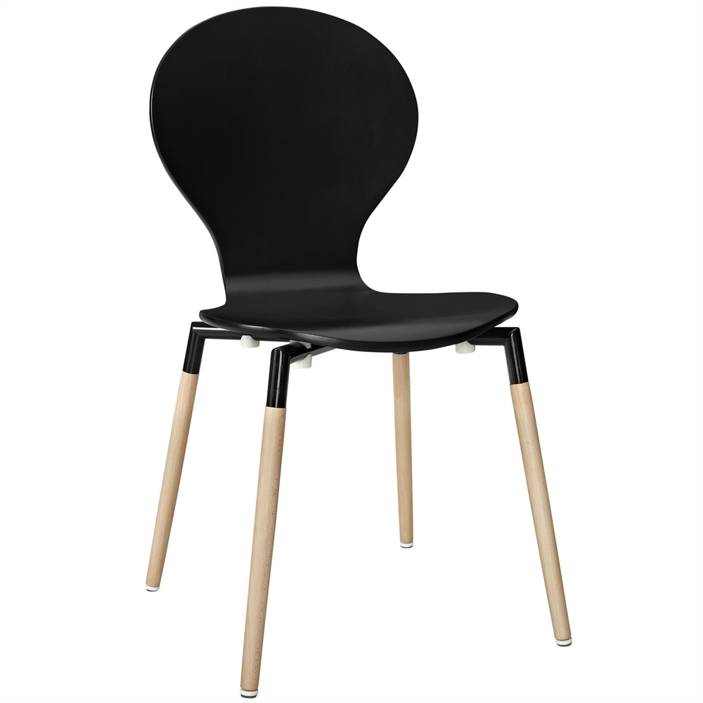 Path Dining Chairs and Table Set of 5 in Black. Picture 2