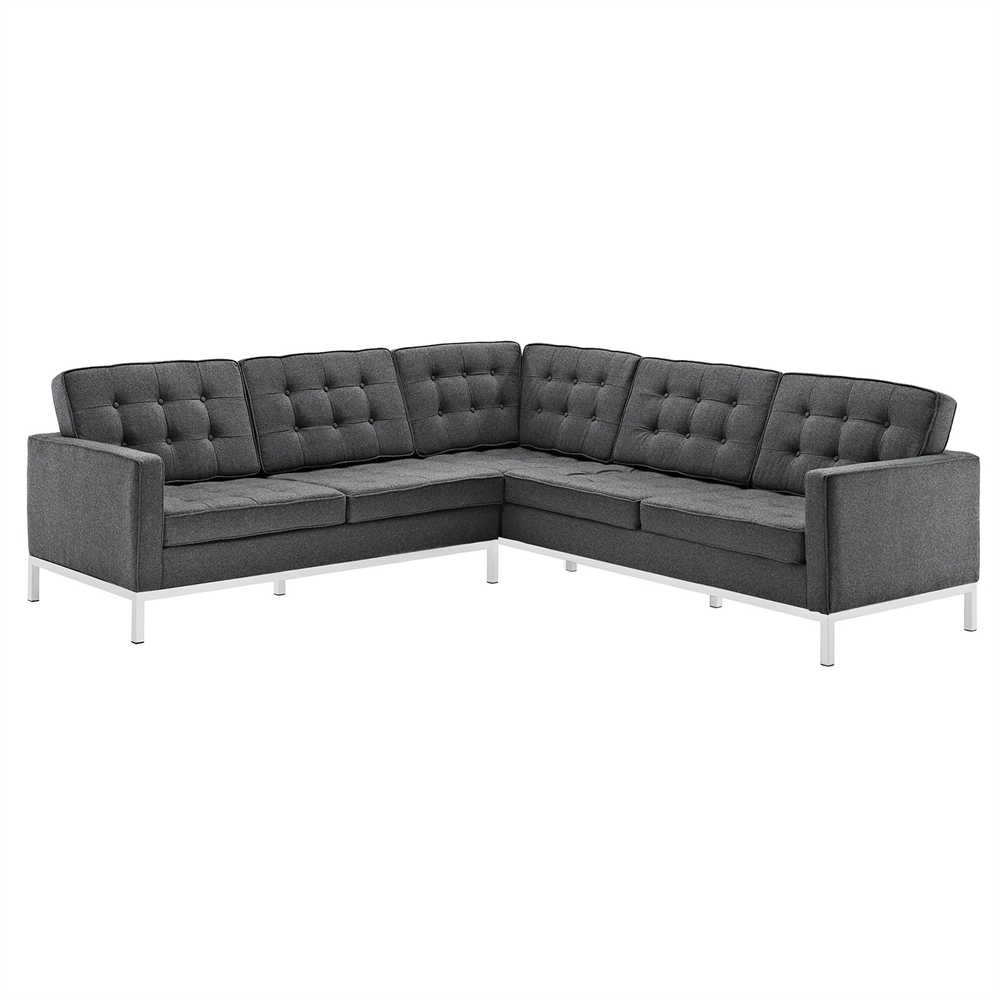 Loft L-Shaped Wool Sectional Sofa. The main picture.
