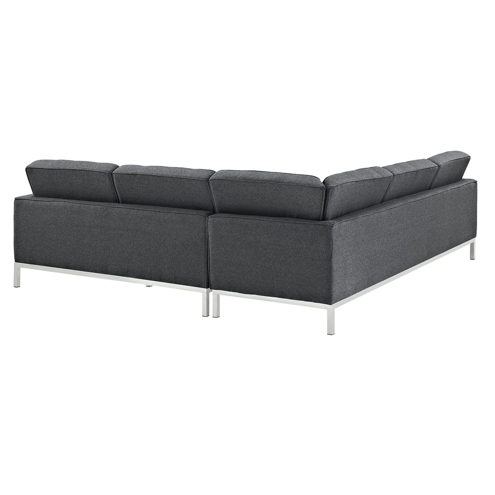 Loft L-Shaped Wool Sectional Sofa. Picture 2
