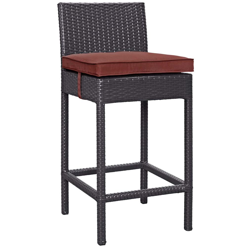 Convene Outdoor Patio Upholstered Fabric Bar Stool. Picture 1