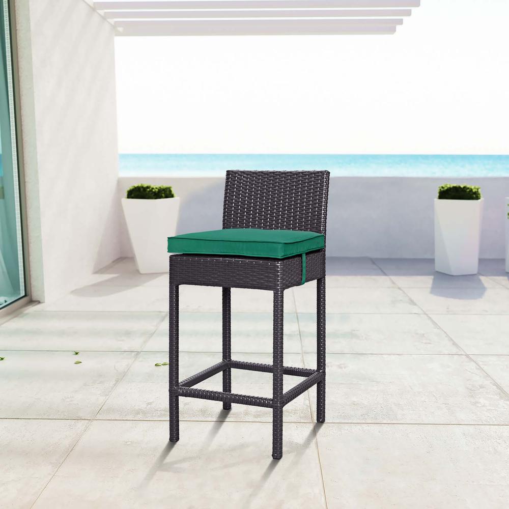 Convene Outdoor Patio Upholstered Fabric Bar Stool. Picture 2