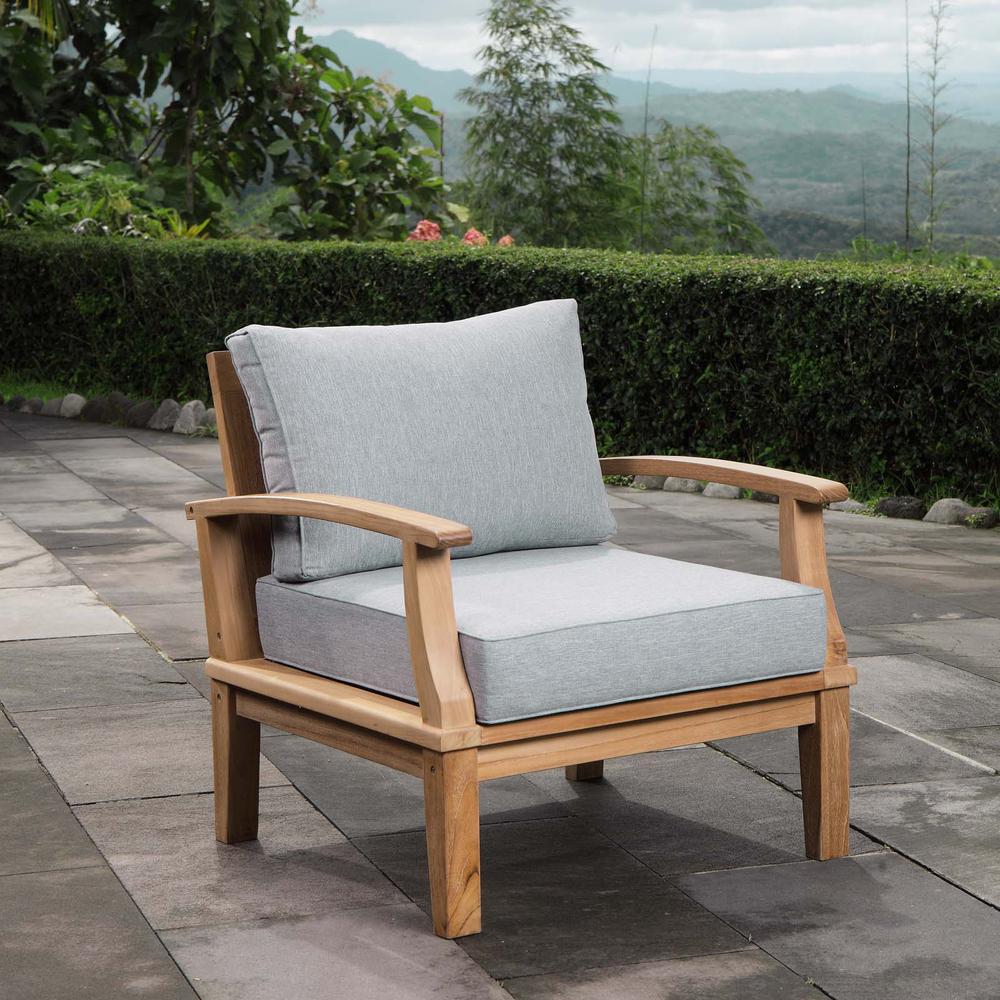 Marina Outdoor Patio Premium Grade A Teak Wood Armchair. Picture 7