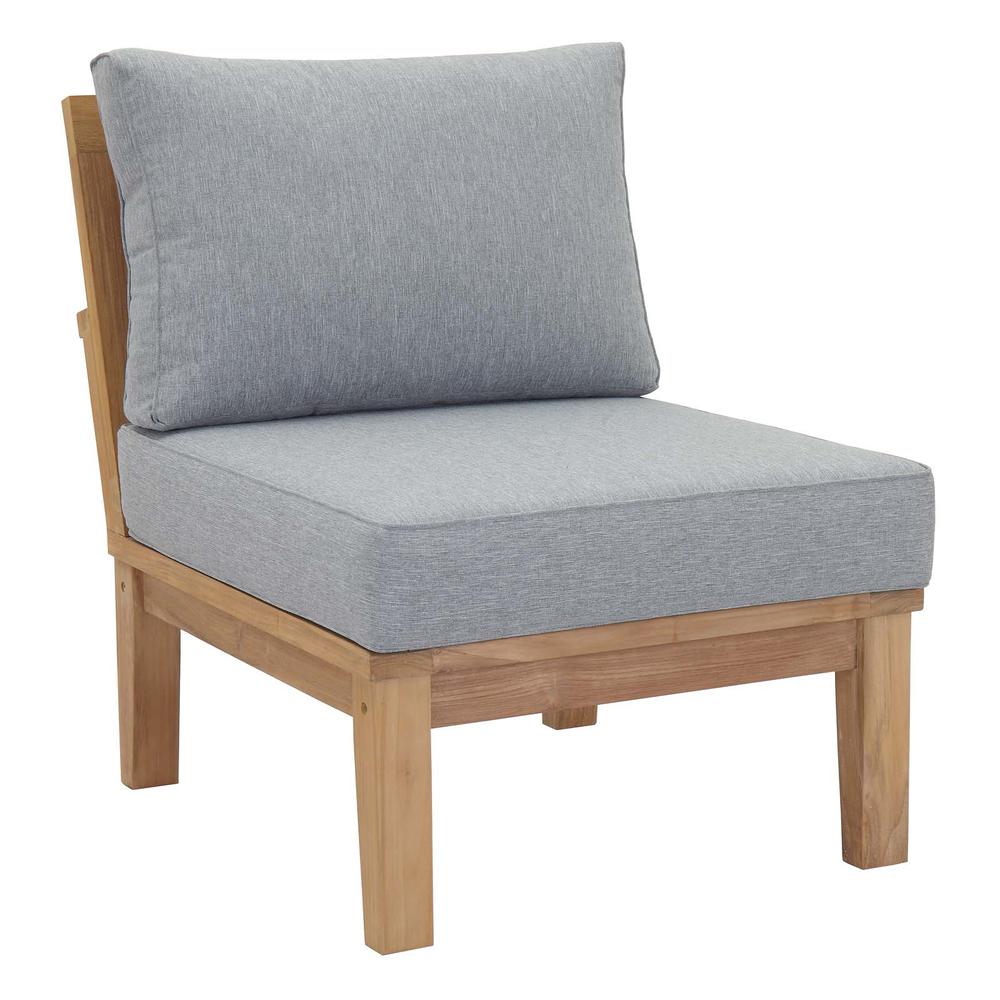 Marina Armless Outdoor Patio Premium Grade A Teak Wood Sofa. Picture 1