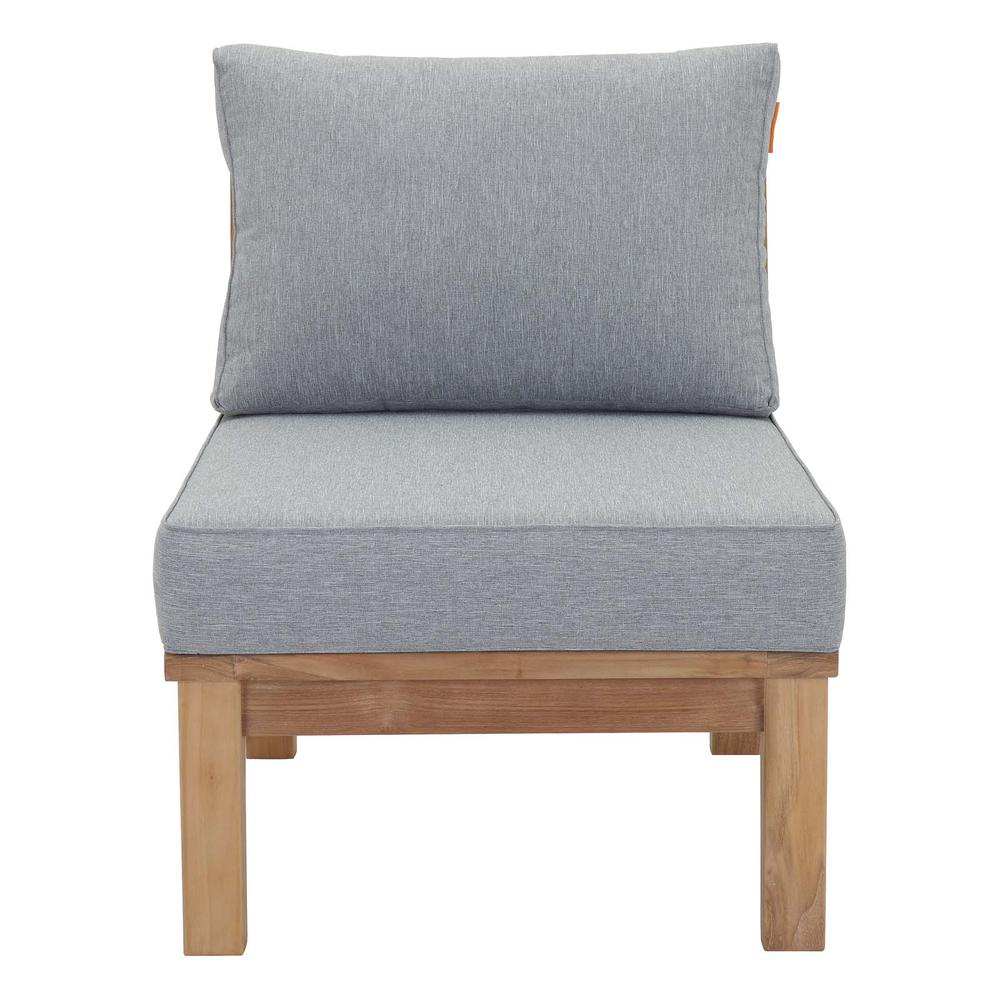 Marina Armless Outdoor Patio Premium Grade A Teak Wood Sofa. Picture 4